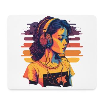 Girls Love Music - Mouse Pad (horizontal) - white - Front