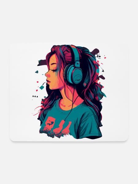 Lo-Fi - Mousepad (Querformat) - Weiß