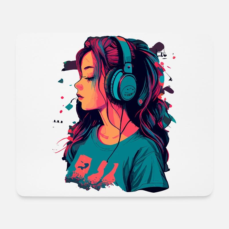 Lo-Fi - Mousepad (Querformat) - Weiß