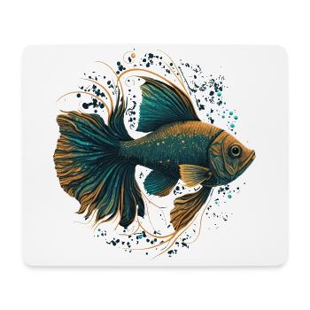 Fish Illustration - Mouse Pad (horizontal) - white - Front