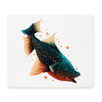 Amour du poisson - Tapis de souris (format paysage) - blanc - Devant