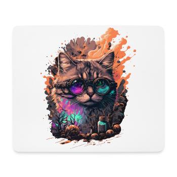 Chat Posion - Tapis de souris (format paysage) - blanc - Devant