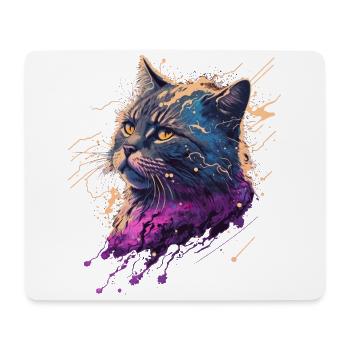 Vaporwave Cat - Tapis de souris (format paysage) - blanc - Devant