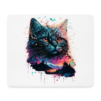 Gaming Cat - Mouse Pad (horizontal) - white - Front