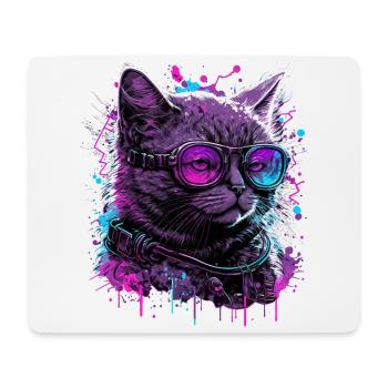 Vaporcat - Mousepad (Querformat) - Weiß - Vorne