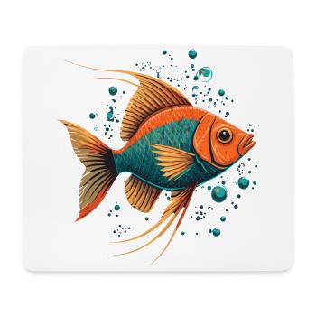 Unique Fish illustration - Mouse Pad (horizontal) - white - Front