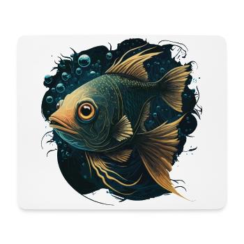 Niedlicher Fisch - Mousepad (Querformat) - Weiß - Vorne