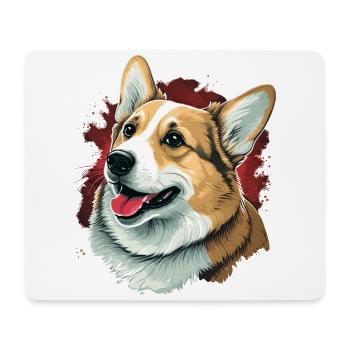 Gut aussehender Corgi - Mousepad (Querformat) - Weiß - Vorne