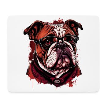 Red Eye Bulldog - Mouse Pad (horizontal) - white - Front