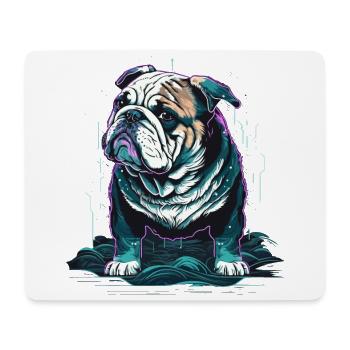 Tiny Bulldog - Mouse Pad (horizontal) - white - Front