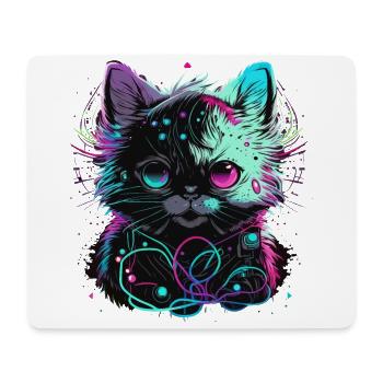 Chat électronique - Tapis de souris (format paysage) - blanc - Devant