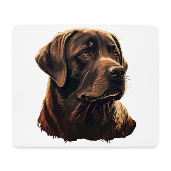 Schokofarbener Labrador Retriever Haustier - Mousepad (Querformat) - Weiß - Vorne