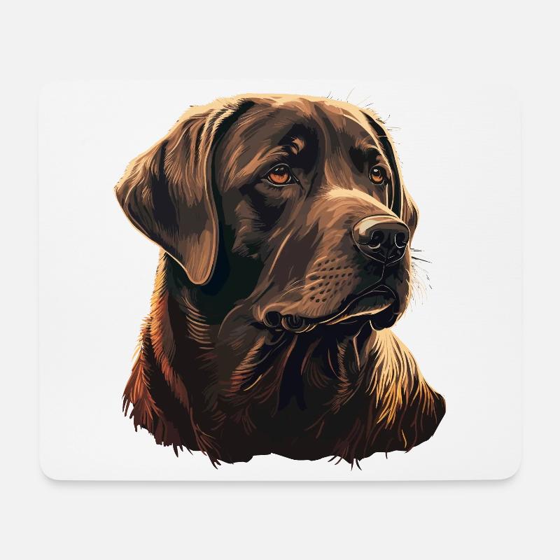 Chocolate Colored Labrador Retriever Pet - Mouse Pad (horizontal) - white
