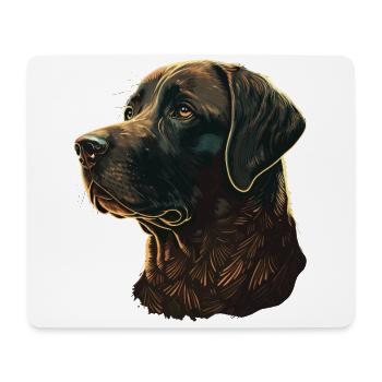Ruhiger Labrador Retriever - Mousepad (Querformat) - Weiß - Vorne