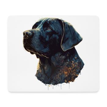 Erstaunlicher Labrador Retriever mit Blättern Stil Körper - Mousepad (Querformat) - Weiß - Vorne