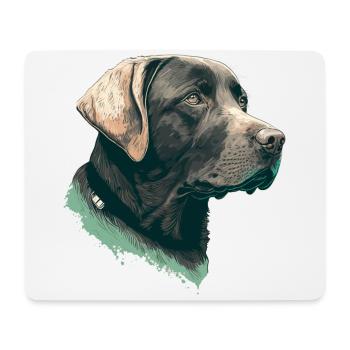 Schöne Seitenansicht Illustration Labrador Retriever - Mousepad (Querformat) - Weiß - Vorne