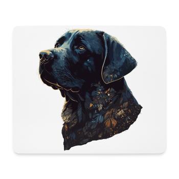 Amazing Labrador Retriever with leaves style body - Mouse Pad (horizontal) - white - Front