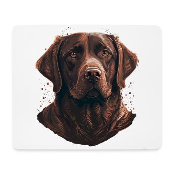 Entzückender brauner Labrador Retriever - Mousepad (Querformat) - Weiß - Vorne