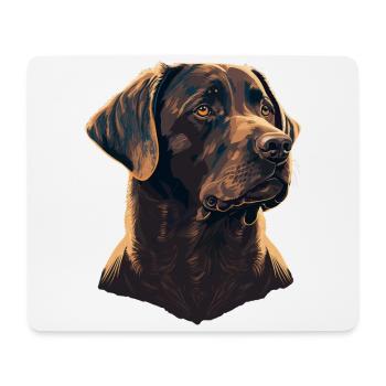 Brave Labrador Retriever - Mouse Pad (horizontal) - white - Front