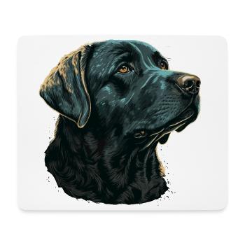 Dunkelblauer Labrador Retriever - Mousepad (Querformat) - Weiß - Vorne