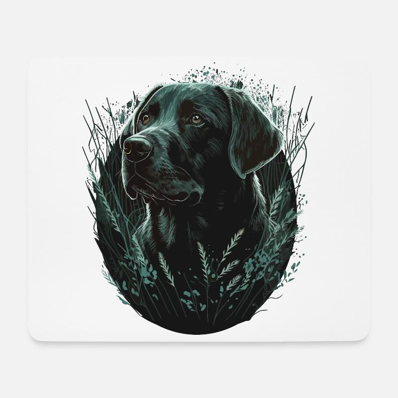 Jagd Labrador Retriever - Mousepad (Querformat) - Weiß