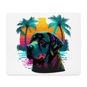 Strand Labrador Retriever Hund Illustration - Mousepad (Querformat) - Weiß - Vorne