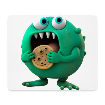 cute alien cookies monster - Mouse Pad (horizontal) - white - Front