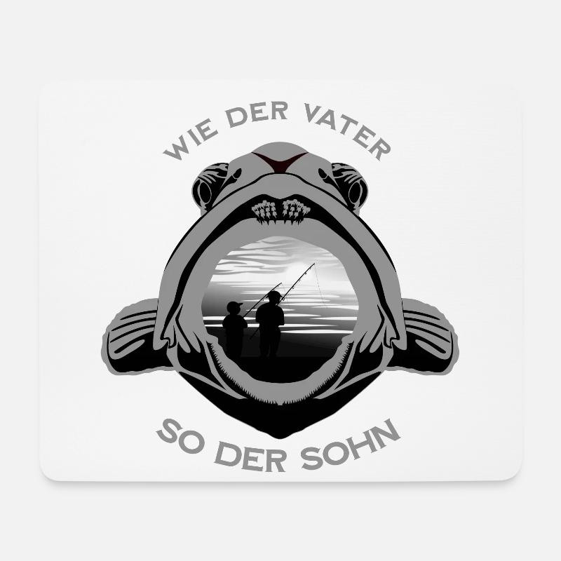 WIE DER VATER SO DER SOHN - Mousepad (Querformat) - Weiß