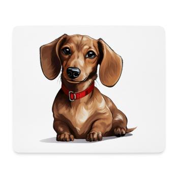 Dackel - Mousepad (Querformat) - Weiß - Vorne