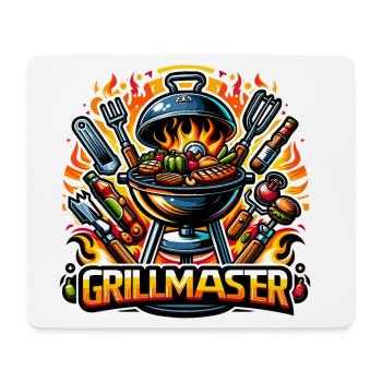 GrillMaster - Illustration de gril - Tapis de souris (format paysage) - blanc - Devant