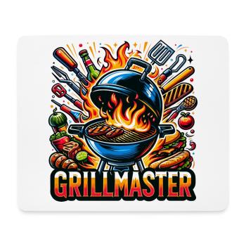 GrillMaster - Illustration de gril - Tapis de souris (format paysage) - blanc - Devant
