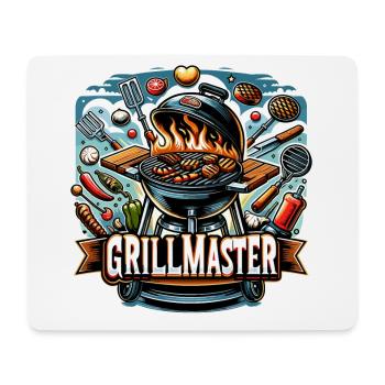 GrillMaster - Illustration de gril - Tapis de souris (format paysage) - blanc - Devant