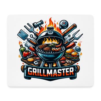 GrillMaster - Illustration de gril - Tapis de souris (format paysage) - blanc - Devant