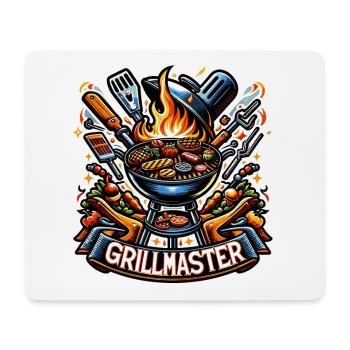 GrillMaster - Illustration de gril - Tapis de souris (format paysage) - blanc - Devant