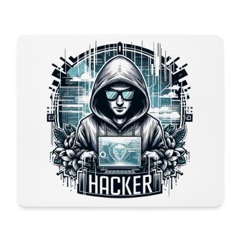 Hacker - Illustration - Mouse Pad (horizontal) - white - Front