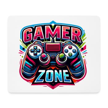 Gamer Zone - Controller Illustration - Mousepad (Querformat) - Weiß - Vorne