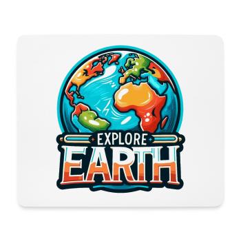 Explorez la Terre - Illustration de la Terre - Tapis de souris (format paysage) - blanc - Devant