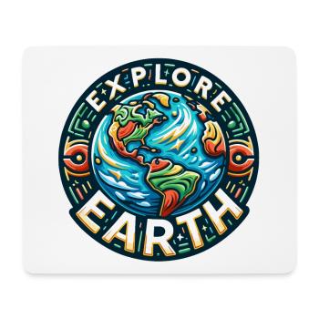Explore Earth - Earth Illustration - Mouse Pad (horizontal) - white - Front