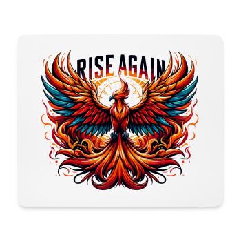 Rise Again - Phönix Illustration - Mousepad (Querformat) - Weiß - Vorne