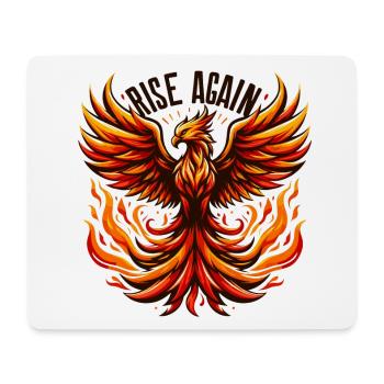 Rise Again - Phönix Illustration - Mousepad (Querformat) - Weiß - Vorne