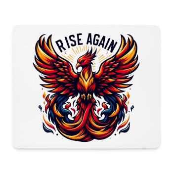 Rise Again - Phönix Illustration - Mousepad (Querformat) - Weiß - Vorne