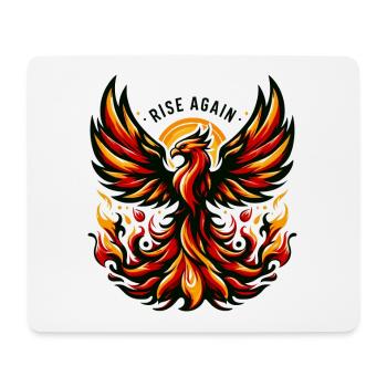 Rise Again - Phönix Illustration - Mousepad (Querformat) - Weiß - Vorne