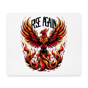 Rise Again - Phönix Illustration - Mousepad (Querformat) - Weiß - Vorne