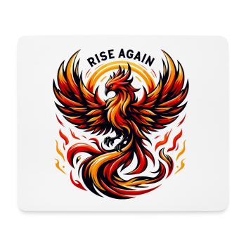 Rise Again - Phönix Illustration - Mousepad (Querformat) - Weiß - Vorne