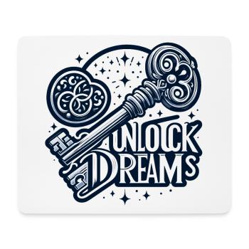 Unlock Dreams - Schlüssel Illustration - Mousepad (Querformat) - Weiß - Vorne