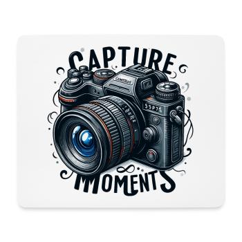 Capture Moments - Camera Illustration - Mouse Pad (horizontal) - white - Front