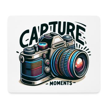 Capture Moments - Camera Illustration - Mouse Pad (horizontal) - white - Front