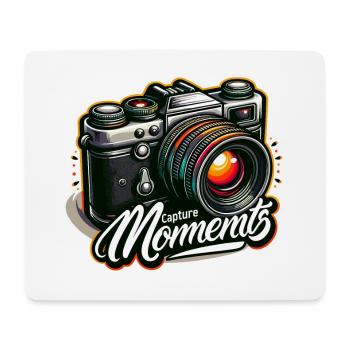 Capture Moments - Camera Illustration - Mouse Pad (horizontal) - white - Front