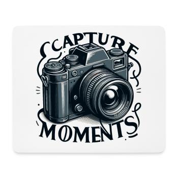 Capture Moments - Camera Illustration - Mouse Pad (horizontal) - white - Front
