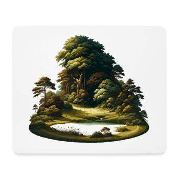 Landscape - Illustration - Mouse Pad (horizontal) - white - Front
